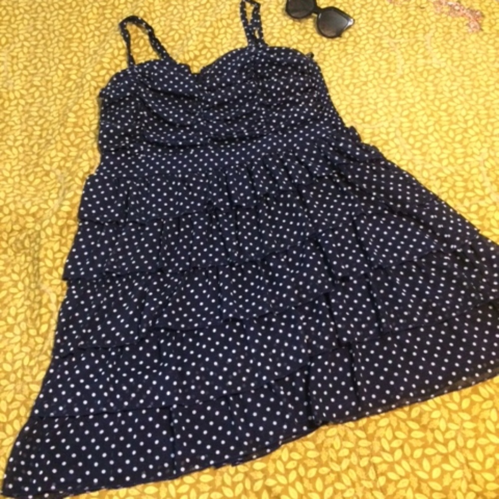 Polka dot tiered party dress